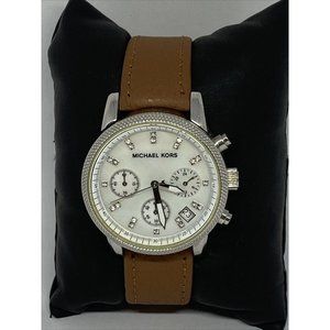 Michael Kors Jet Set MK5020 Women's Brown Leather